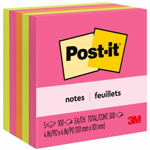 3M  Post-it Notes, 4"x4", 100 Sht/PD, 5 Pad/PK, Cape Town