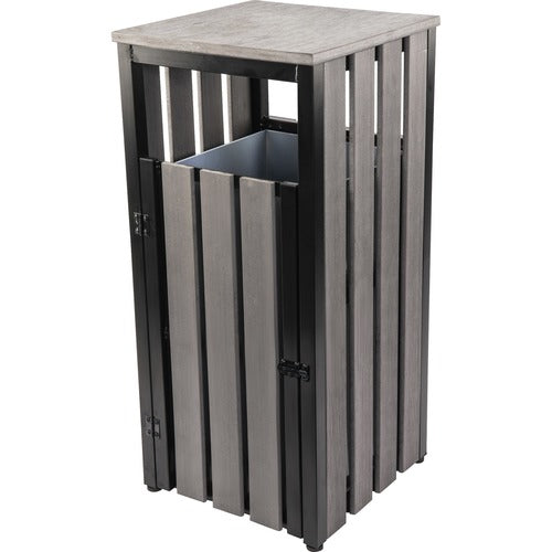Lorell  Waste Bin, Outdoor, 15-3/4"x15-3/4"x33-3/5", CCL