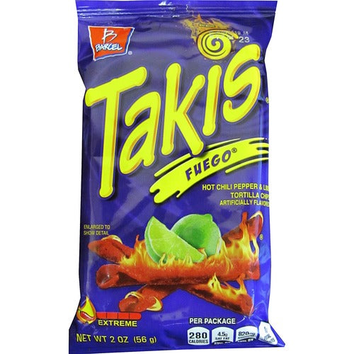 Barcel  Tortilla Chips, Hot Chili Pepper and Lime, 56 g, 42/CT, MI