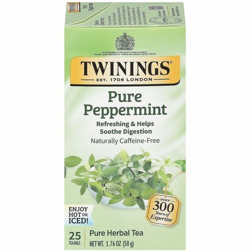 Twinings  Herbal Tea, Pure Peppermint, 50 g, 25/BX, Mint