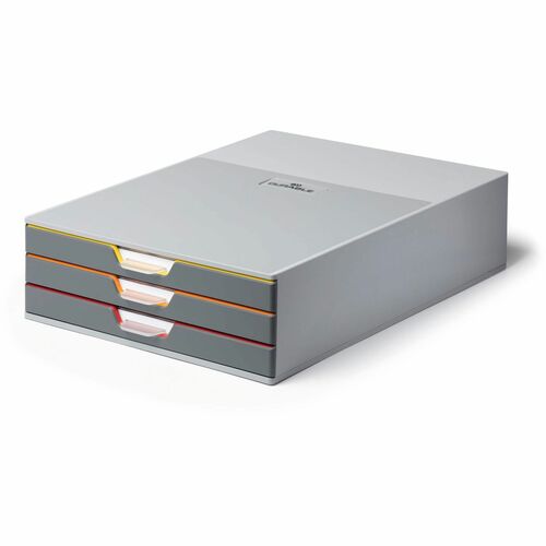 Durable Office Products  Organizer, 3 Drawer, 11"Wx14"Dx3-3/4"H, Multi