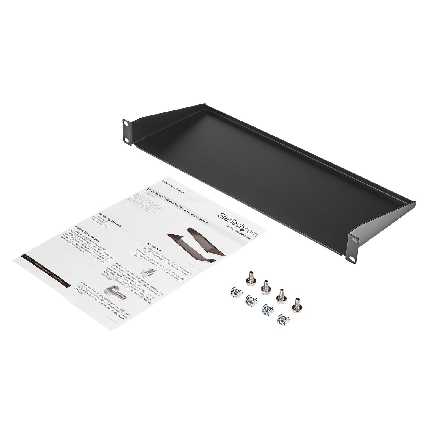 StarTech.com CABSHELF1U rack accessory Shelf