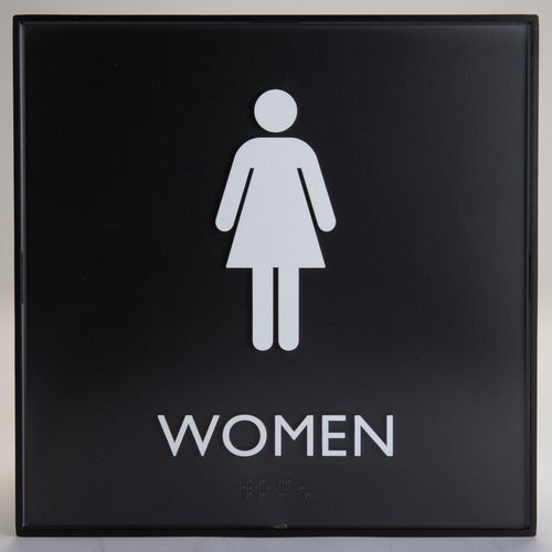 Lorell  Sign, Architectural, Women, 8"Wx3/5"Lx8"H, Black
