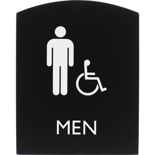 Lorell  Sign, Men, Accessible, 6-4/5"Wx4/5"Lx8-1/2"H, Black