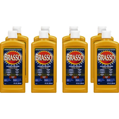 Reckitt Benckiser  Metal Polish, 8 fl oz, 8/CT, Tan