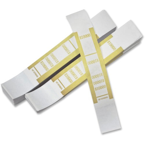 Iconex LLC  Currency Straps, f/10000 Dollar Bills, 1000/PK, Dark Yellow