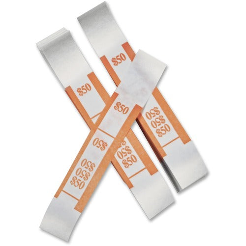 Iconex LLC  Currency Straps, f/50 Dollar Bills, 1000/PK, Orange