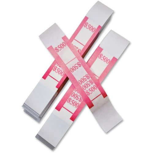 Iconex LLC  Currency Straps, f/500 Dollar Bills, 1000/PK, Red