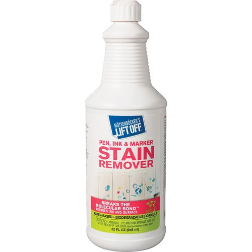 Motsenbocker Advanced  Ink Remover, f/Pen/Marker, Water-based, 32 oz, White