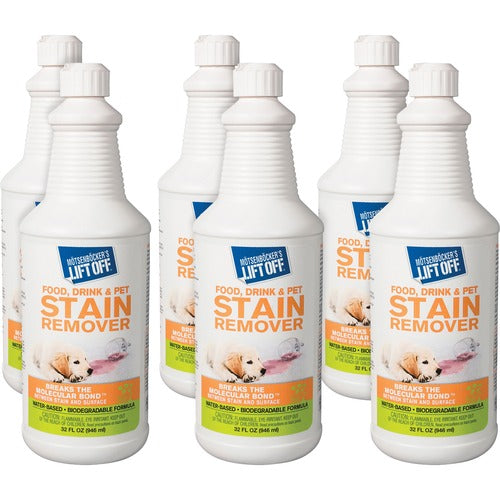 Motsenbocker Advanced  Stain Remover, Pet/Drink/Food, Multi-surface, 32oz, 6/CT, WE