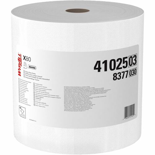 Kimberly-Clark Professional  Cloth, X80, 475-Sheet, 12.5"Wx12.2"H, White