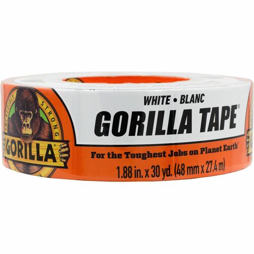 The Gorilla Glue Company  Duct Tape, Double-Thick, 6-1/10"Wx6-1/10"Lx1-7/10"H, White-GOR6025001