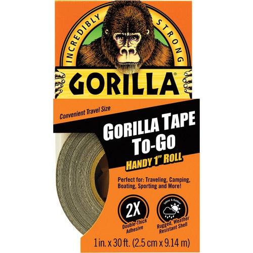 The Gorilla Glue Company  Duct Tape, To-Go, 1"Wx30'L, Black-GOR6100109
