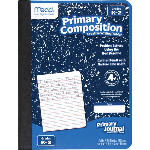Mead  Primary Journal, Grades K-2, 9-3/4"x7-1/2", WE Paper