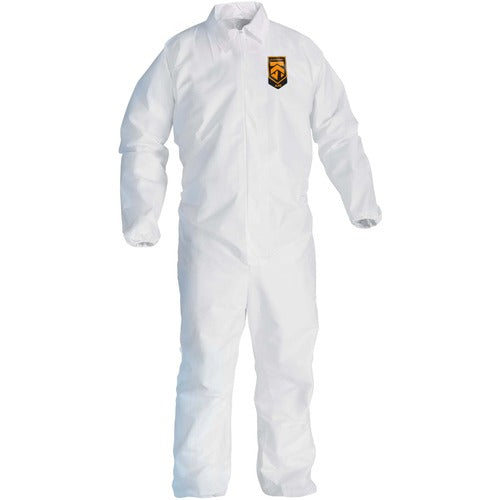 Kimberly-Clark Professional  Coveralls,Zipper Front,Elastic Wrists/Ankles,3XL,25/CT,White