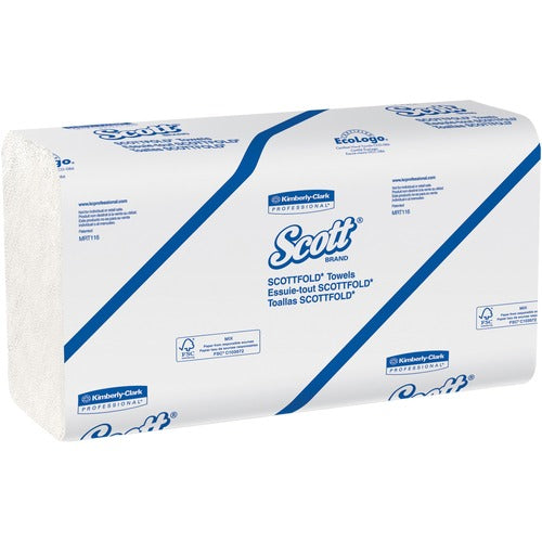 Kimberly-Clark Professional  Hand Towels, 175-Sheet, 9-2/5"Wx12-2/5"H, 25 PK/CT, White