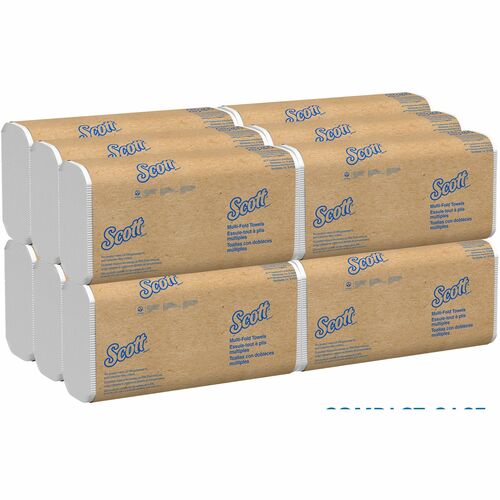Kimberly-Clark Professional  Paper Towels, Multifold,9.2"x9.4",250/PK,12PK/CT, WE