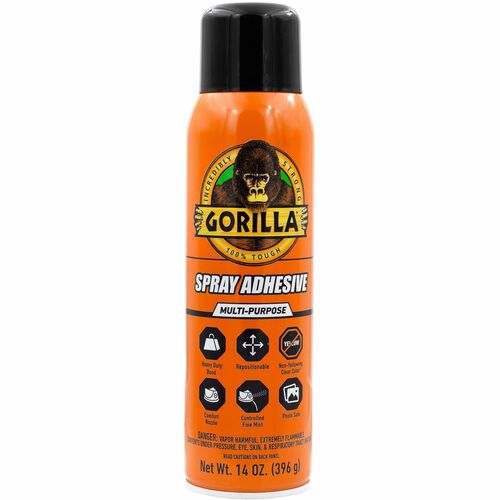 The Gorilla Glue Company  Spray Adhesive, Heavy-Duty, 14 oz, Clear-GOR6301502