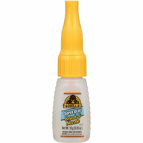 The Gorilla Glue Company  Super Glue, Brush and Nozzle, 0.35 oz, Clear-GOR7500101