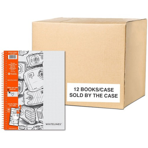 Roaring Spring Paper Products  Notebook, Whitelines, 5x5-Ruled,20 lb, 8-1/2"x11", 12/CT, GY