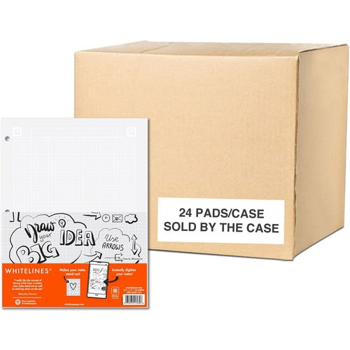 Roaring Spring Paper Products  Engineering Pad,Whitelines,3HP,20 lb,8-1/2"x11",24/CT,LGY