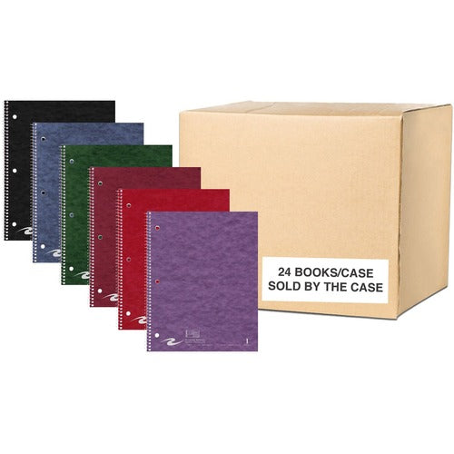 Roaring Spring Paper Products  Notebook,1Subj,3HP,Narrow-Rld,100Sht,8-1/2"x11",24/CT,AST