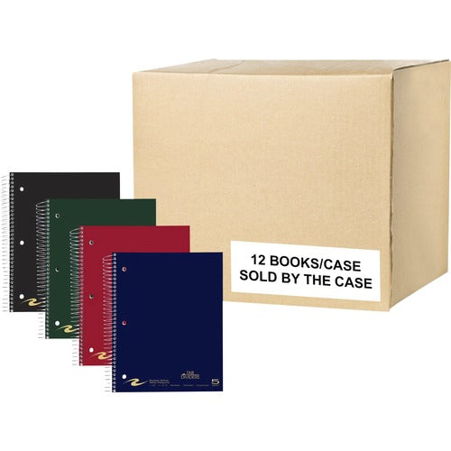 Roaring Spring Paper Products  Notebook,5Subj,3HP,200Sht,15 lb,8-1/2"x11",12/CT,AST