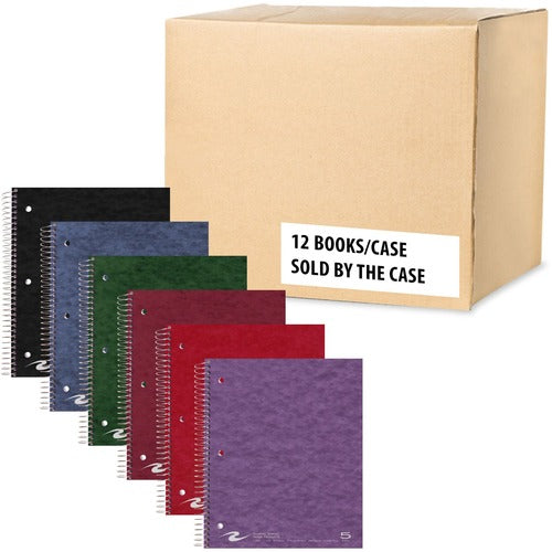Roaring Spring Paper Products  Notebook,5Subj,3HP,College-Rld,200Sht,9"x11",12/CT,AST