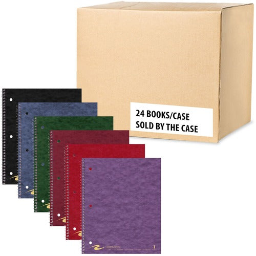 Roaring Spring Paper Products  Notebook,1Subj,3HP,College-Rld,100Sht,9"x11",24/CT,AST