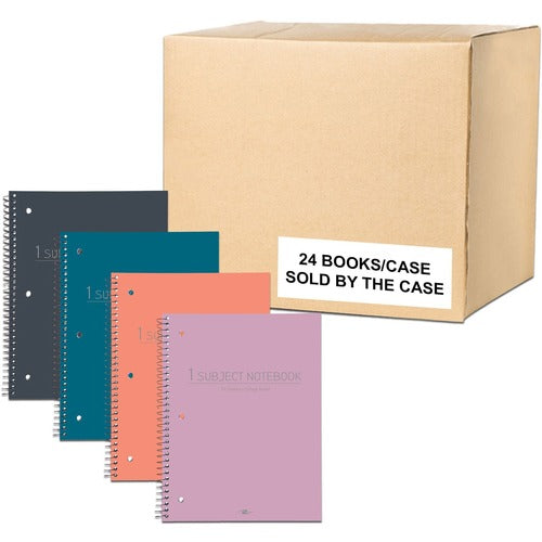 Roaring Spring Paper Products  Notebook,Poly3HP,College,70 Sht,10-1/2"x8",24/CT,AST