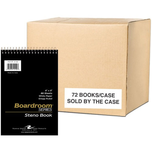 Roaring Spring Paper Products  Steno Book, Gregg-ruled, 15 lb, 6"x9", 72/CT, WE