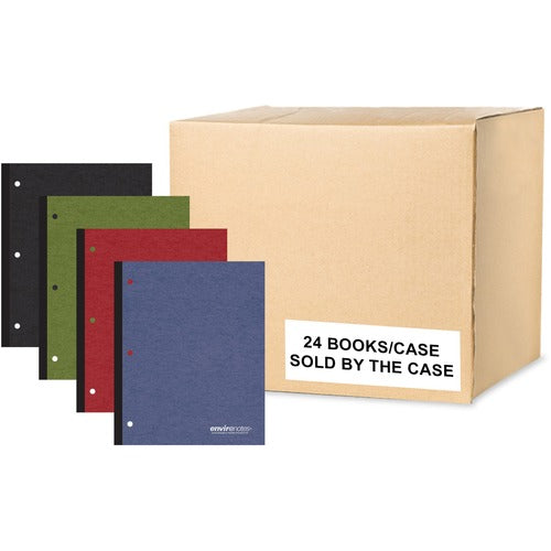 Roaring Spring Paper Products  Notebook,Recycled,College-Rld,3HP,70 Shts,9"x11",24/CT,AST