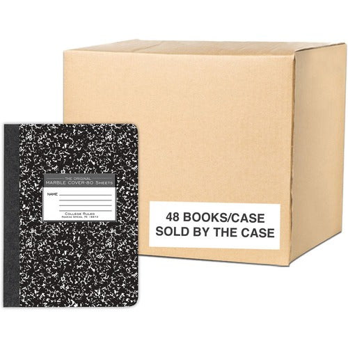 Roaring Spring Paper Products  Composition Book,College Rld,80/Sht,9-3/4"x7-1/2",8/CT,BK