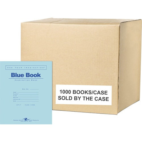 Roaring Spring Paper Products  Exam Book,Wide-Rld,6 SHT,7"x8-1/2",1000/CT,BE Cover