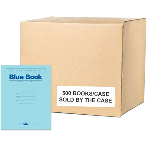 Roaring Spring Paper Products  Exam Book,Wide-Rld,6 SHT,8-1/2"x11",500/CT,BE Cover