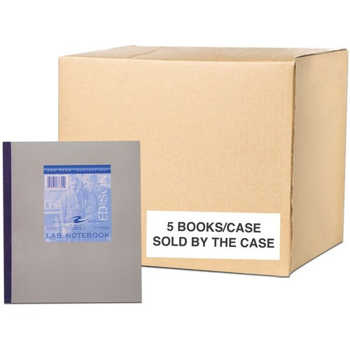 Roaring Spring Paper Products  Lab Notebook,4x4 Rld,100 Sets/BK,9-1/4"x11-3/4",5/CT,GY