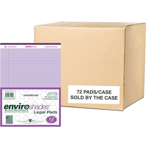 Roaring Spring Paper Products  Writing Pad,Legal-Rld,50 Sht,8-1/2"x11-3/4",72/CT,Orchid
