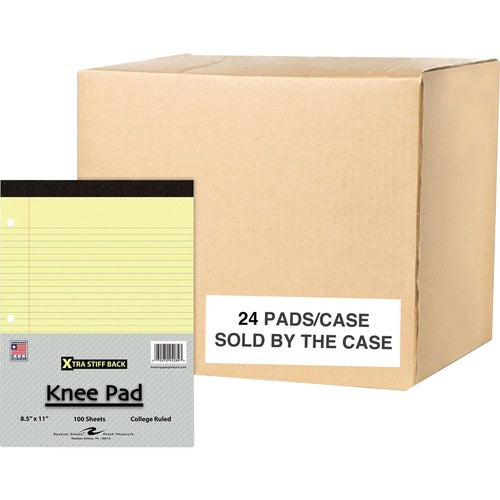 Roaring Spring Paper Products  Writing Pad,Stiff Back,3HP,100-Sht,8-1/2"x11-3/4",24/CT,CA