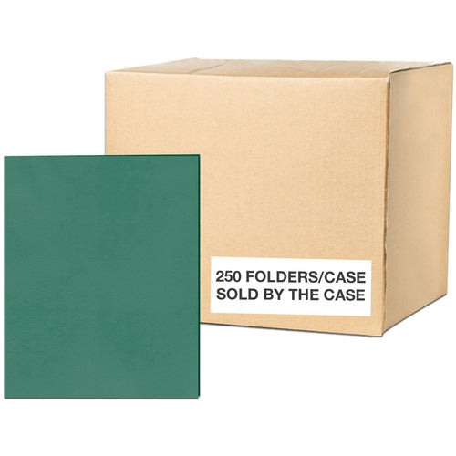 Roaring Spring Paper Products  Folders,w/2 Pockets,Embossed,9-1/2"x11-3/4",25/BX,10/CT,DGN