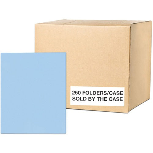 Roaring Spring Paper Products  Folders,w/2 Pockets,Embossed,9-1/2"x11-3/4",25/BX,10/CT,LBE