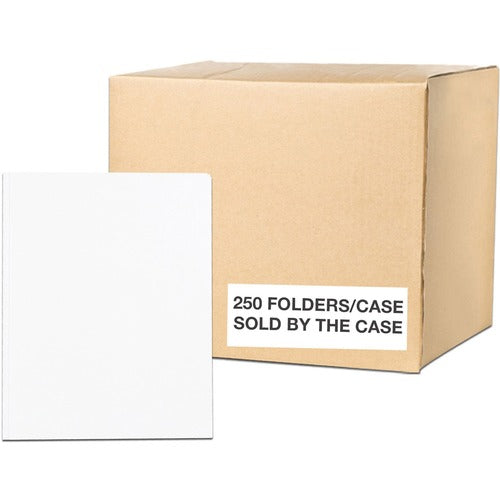 Roaring Spring Paper Products  Folders,w/Fasteners/Pockets,9-1/2"x11-3/4",250/CT,White