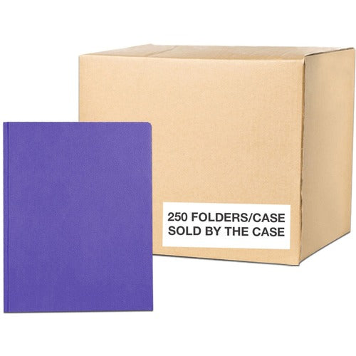 Roaring Spring Paper Products  Folders,w/Fasteners/Pockets,9-1/2"x11-3/4",250/CT,Purple