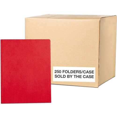 Roaring Spring Paper Products  Folders,w/Fasteners/Pockets,9-1/2"x11-3/4",250/CT,Red