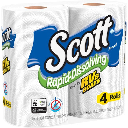 Kimberly-Clark Professional  Bathroom Tissue,Rapid Dissolving,4Rolls/Pack,12PK/CT,WE