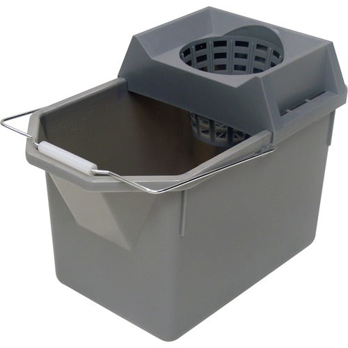 Rubbermaid Commercial Products  Pail/Mop Strainer Combination,15 Qrt,10-1/2"x17"x12",6/CT,GY