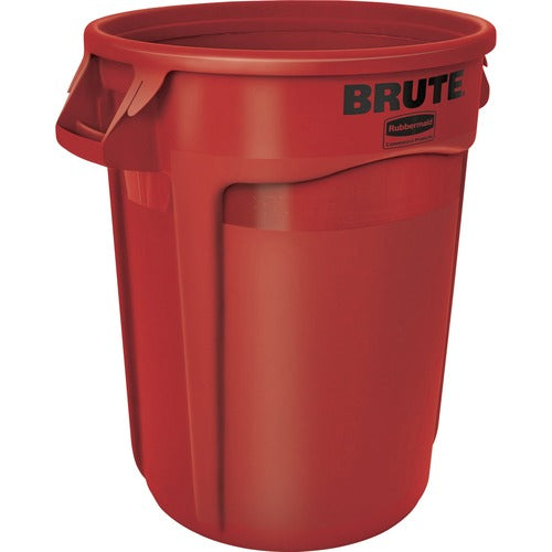 Rubbermaid Commercial Products  Brute Container, Hvy-Dty, 32 Gallon, 6/CT, Red