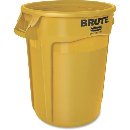 Rubbermaid Commercial Products  Brute Container, Hvy-Dty, 32 Gallon, 6/CT, Yellow