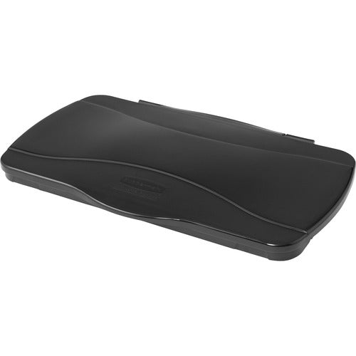 Rubbermaid Commercial Products  Lid, Hinged, f/Slim Jim Container, Rectangular, 4/CT, Black