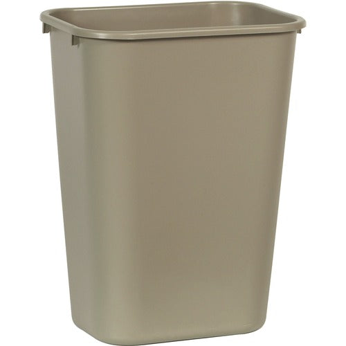 Rubbermaid Commercial Products  Waste Bin, Plastic, 41 Qrt, 15-1/4"x11"x20", 12/CT, Beige
