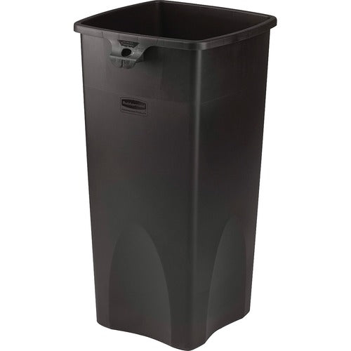 Rubbermaid Commercial Products  Waste Container,Sqre,23 Gal,15-1/2"x16-1/2"x30-9/10",3/CT,BK